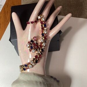 Technibond Original Ruby/Sapphire Bracelet w/CZs & Matching Pendant & Ruby Ring